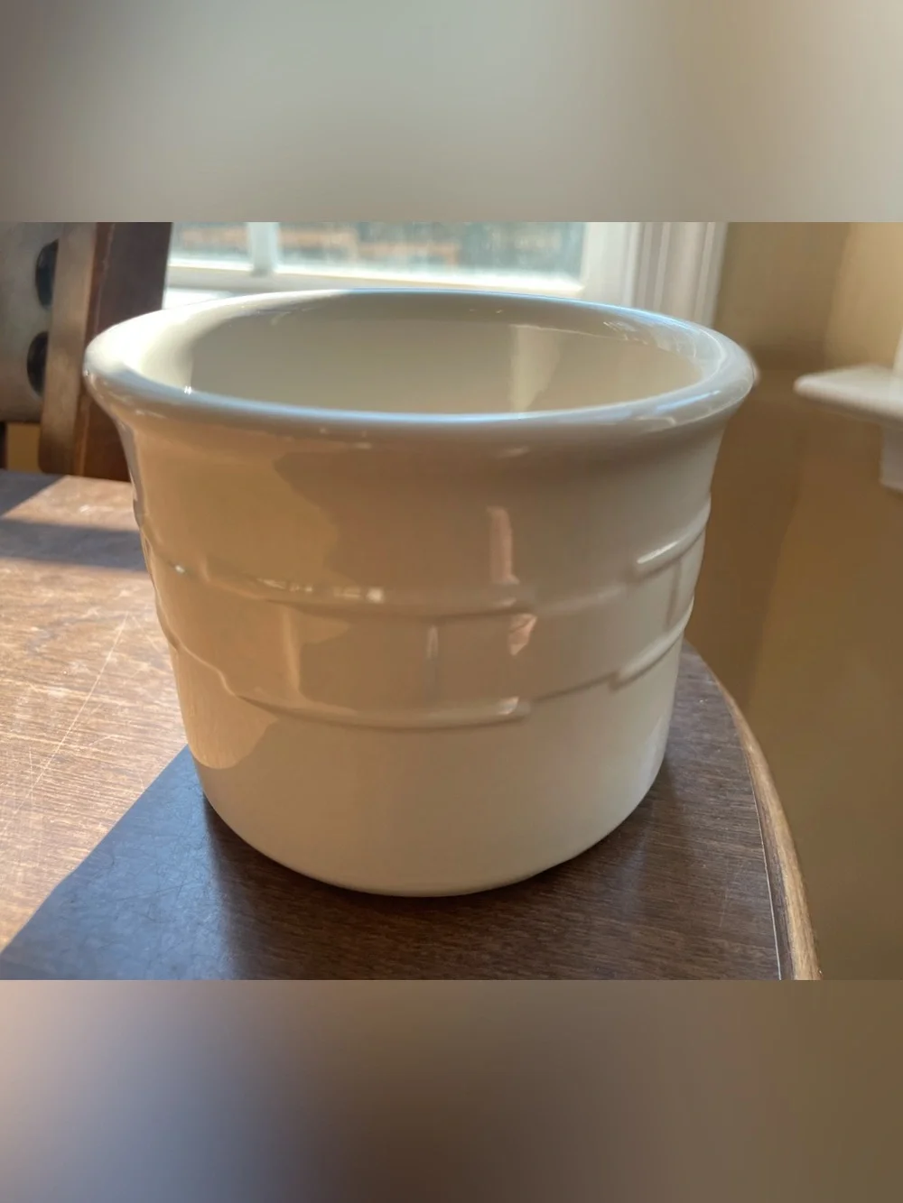 Longaberger ivory pottery Crock